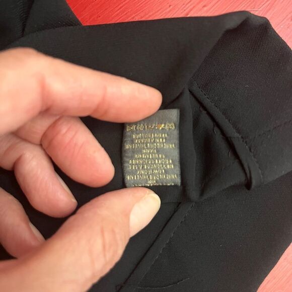 Vintage Zac Posen Drape Front Silk Dress Black Size 8 - Picture 6 of 6